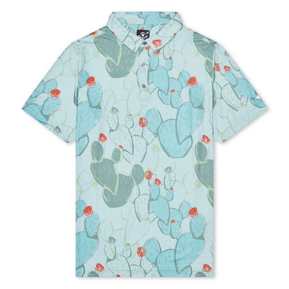 Raised‎ by Coyotes Nopalitos Polo Moisture Wicking Golf Athleisure